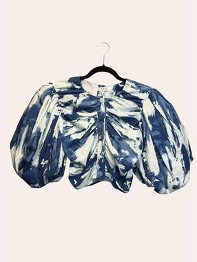 Frame Gathered Puff Sleeve Top